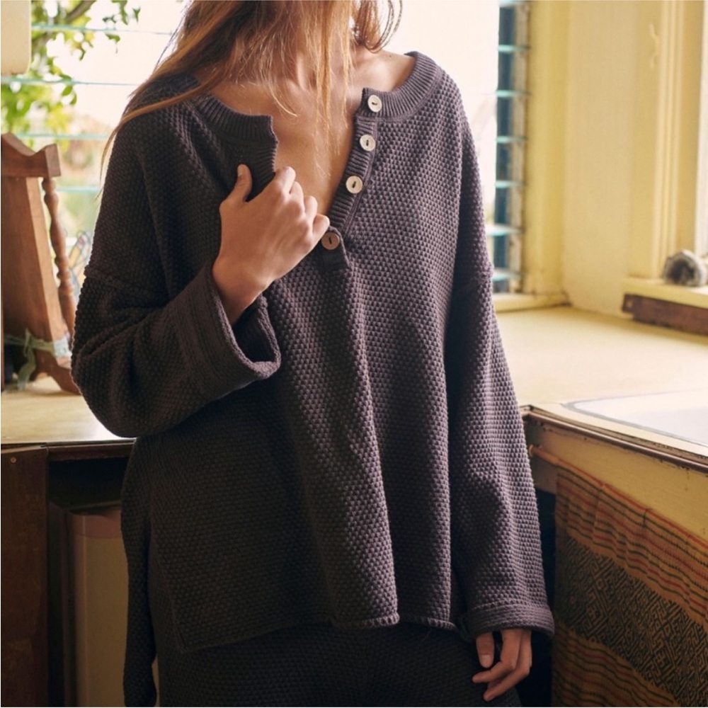 Free People Hailee Sweater Hot Fudge
